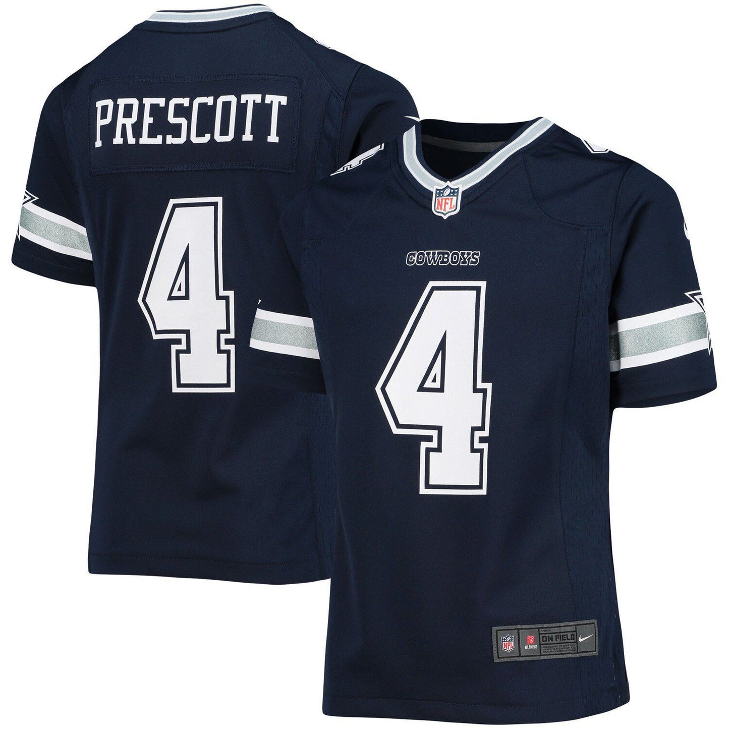 Girls Youth Dak Prescott Navy Team Game Jersey